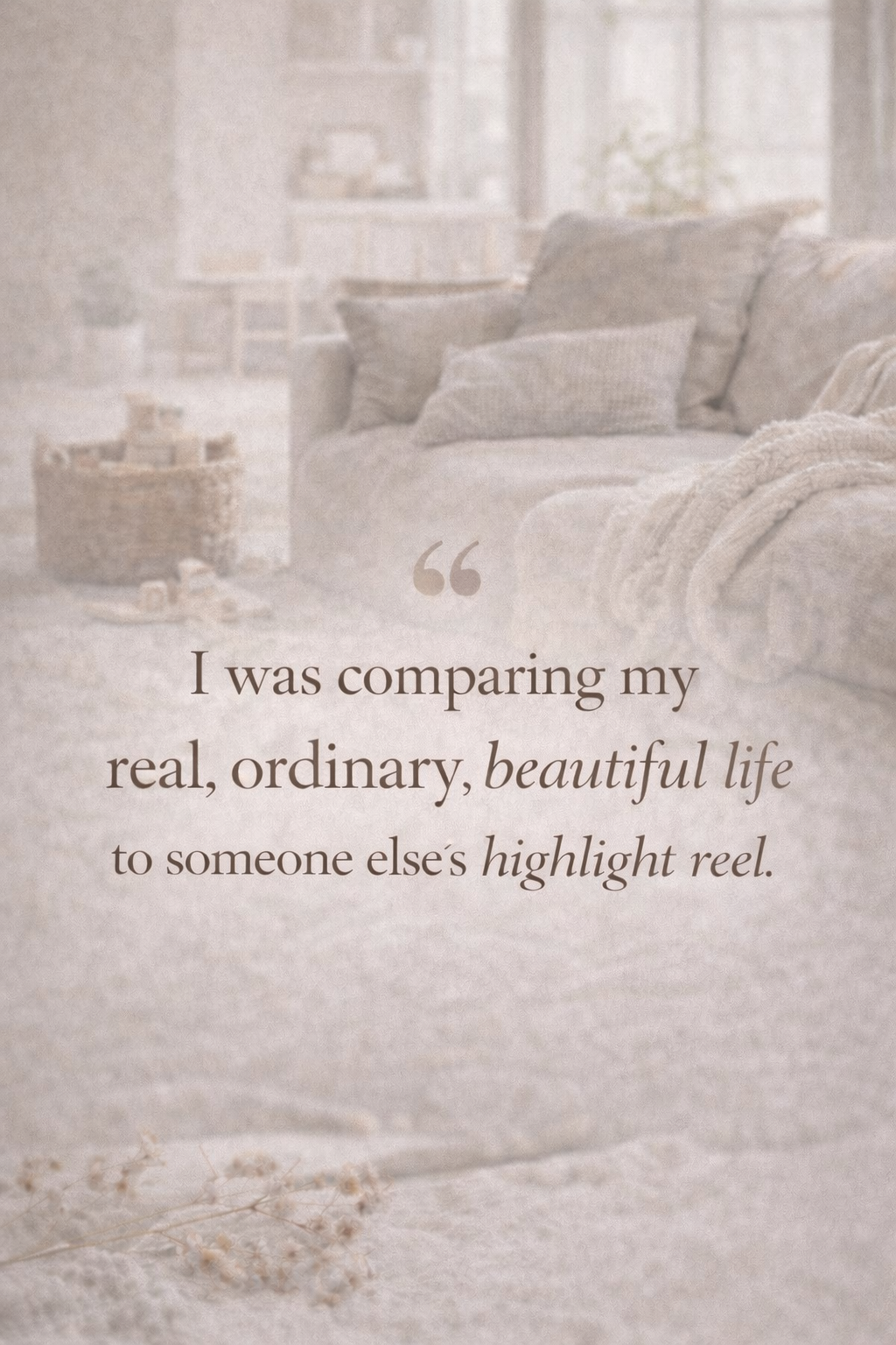 Why I stopped the comparison game…